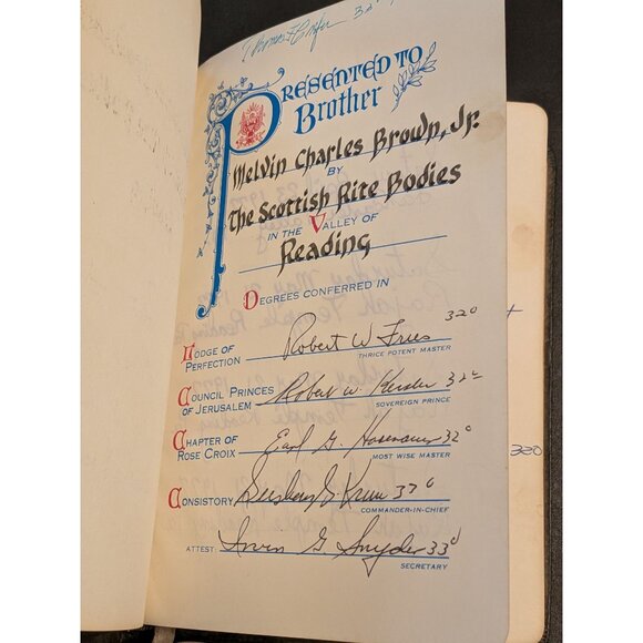 Holy Bible King Solomon's Temple in Masonry 1968 Presented Scottish Rite Bodies - Picture 5 of 11